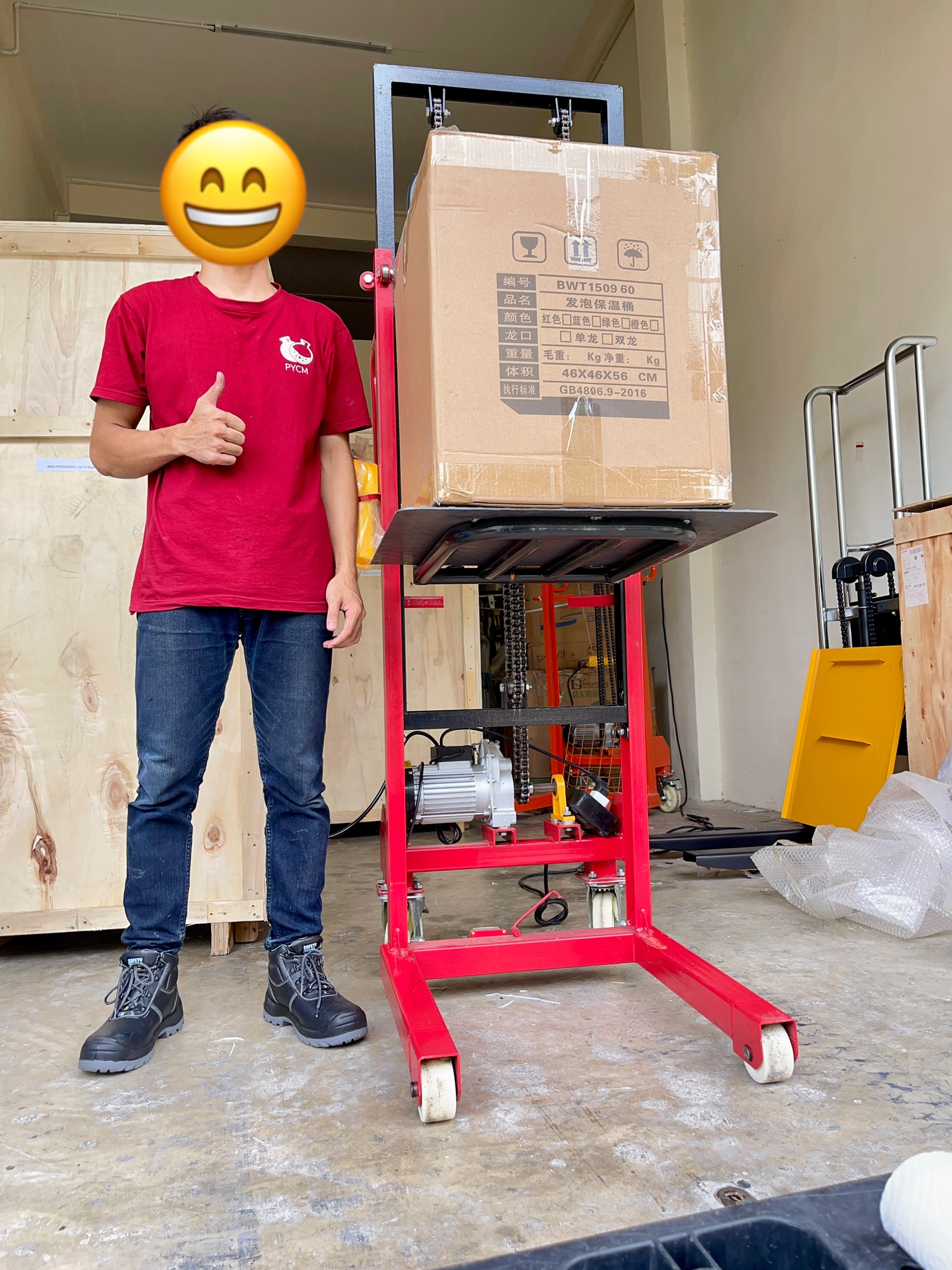 🌈รถเข็นยกของไฟฟ้า เข็นง่ายสะดวก ยกของได้สูงถึง 200 กิโลกรัม ปรับขึ้นลงด้วยระบบไฟฟ้า 1800w Electric Stacker DD1