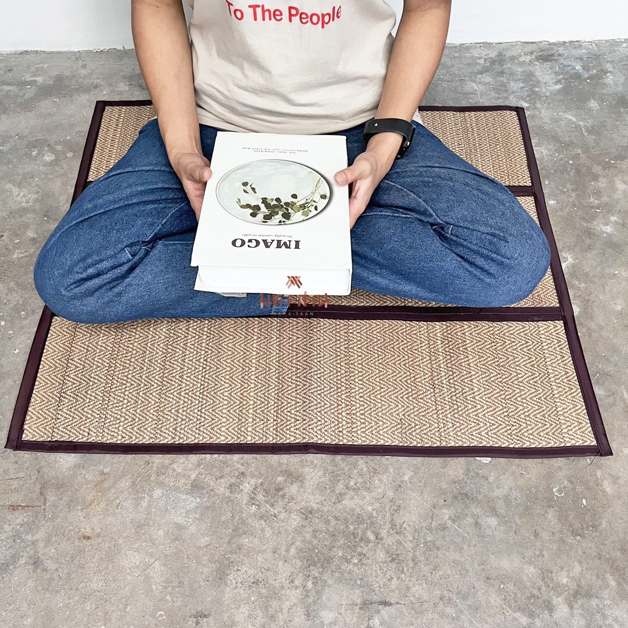 เสื่อกก เสื่อกกนั่งสมาธิ เสื่อโยคะ เสื่อทำบุญ เสื่อพับได้ วิปัสนา เสื่อพกพา