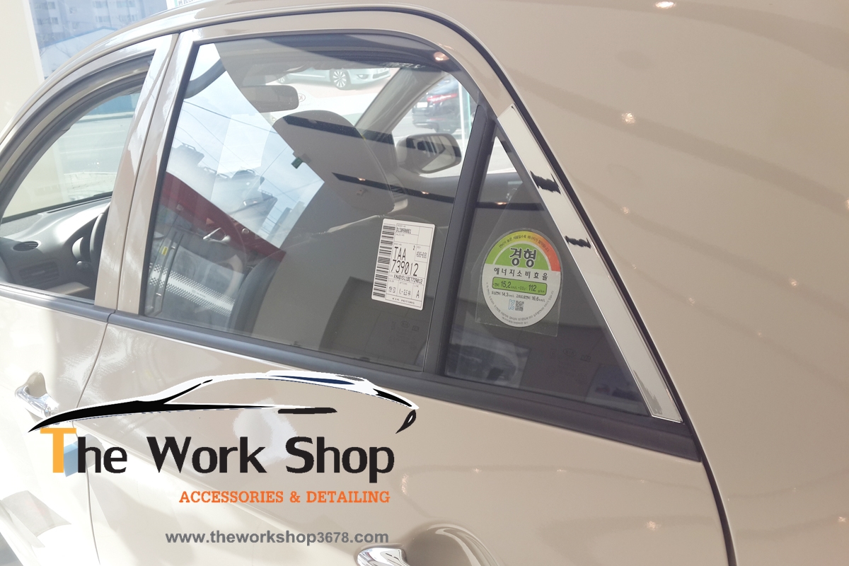 C Pillar Molding for Picanto ( โครเมี่ยมแต่งขอบกระจกหลัง )