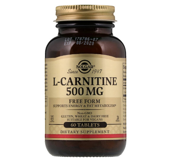 Solgar, L-Carnitine, 500 mg, 60 Tablets