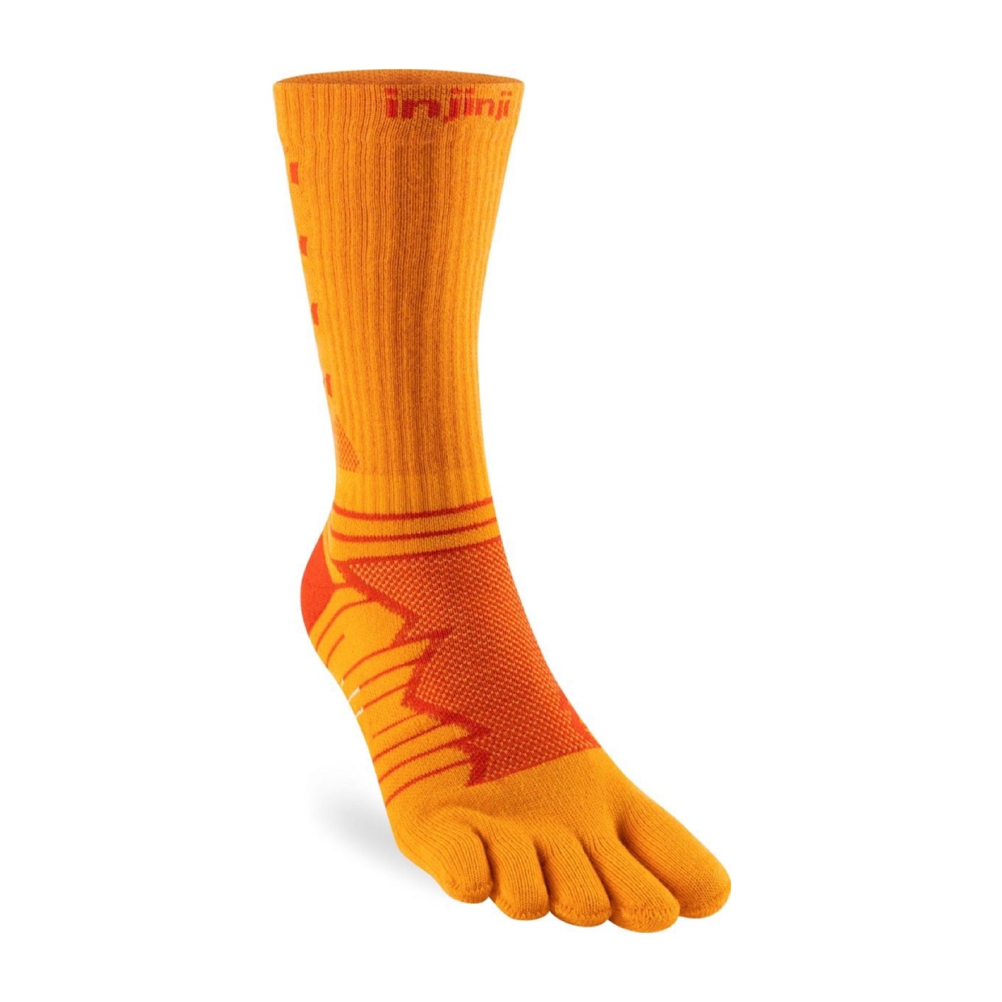 ถุงเท้าวิ่ง Injinji UltraRun Crew Running Socks ‘ORANGE’ (M,L)