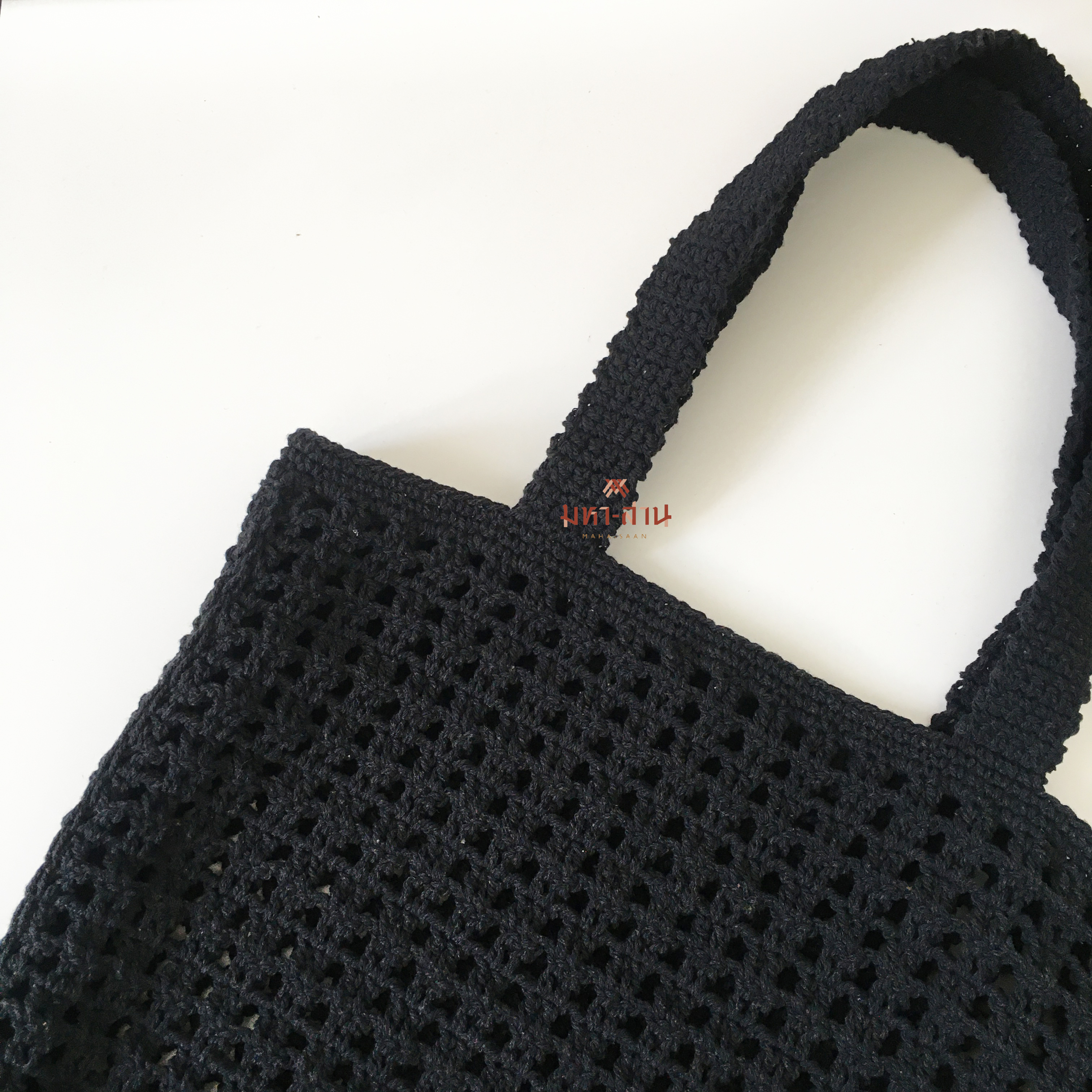 กระเป๋าถักไหมพรม คละสี กระเป๋าถัก cotton ขนาดกลาง 🍭