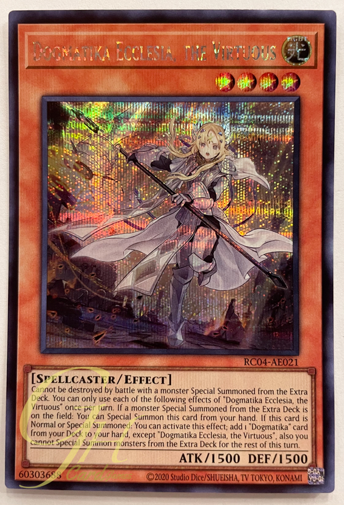 Yugioh [RC04-AE021] Dogmatika Ecclesia, the Virtuous (Secret Rare)