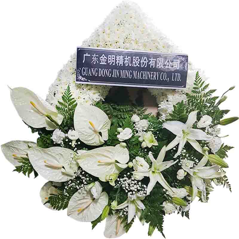 พวงหรีดดอกไม้สด WW0066