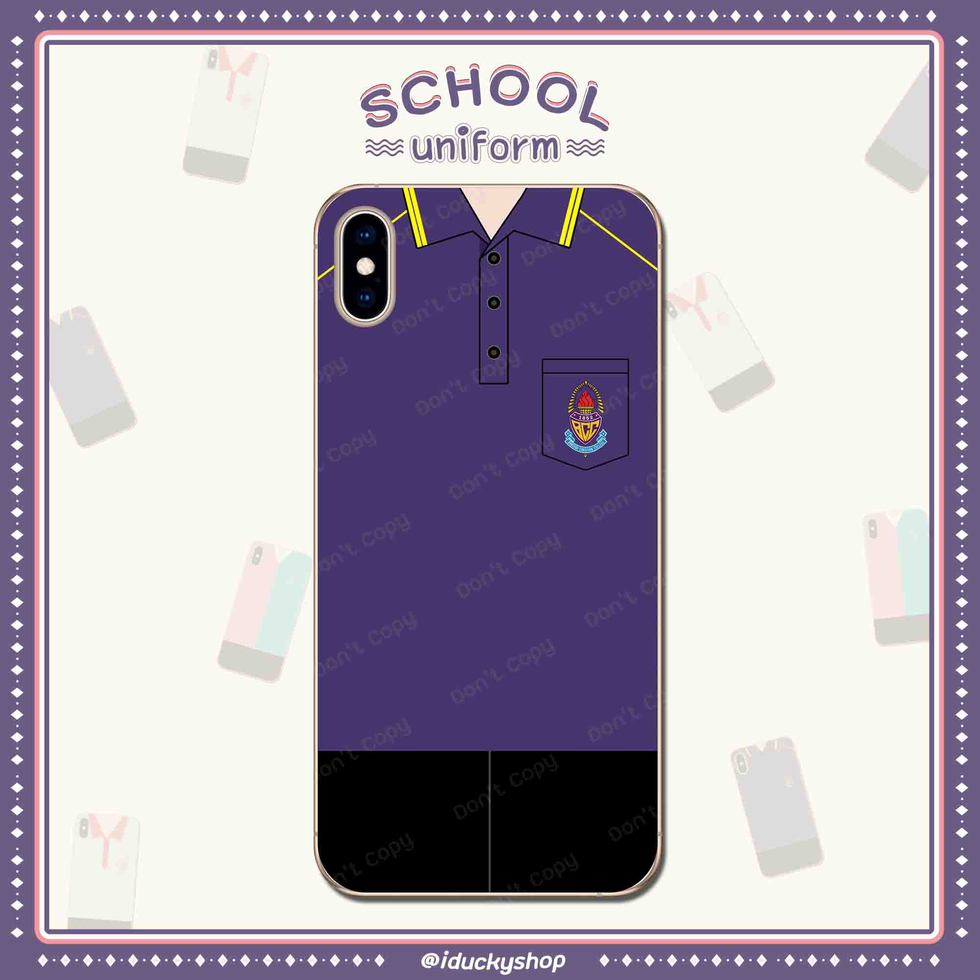 เคสสกรีนลายชุดนักเรียน เครื่องเเบบ Unifome - ชุดพละ กรุงเทพคริสเตียนวิทยาลัย