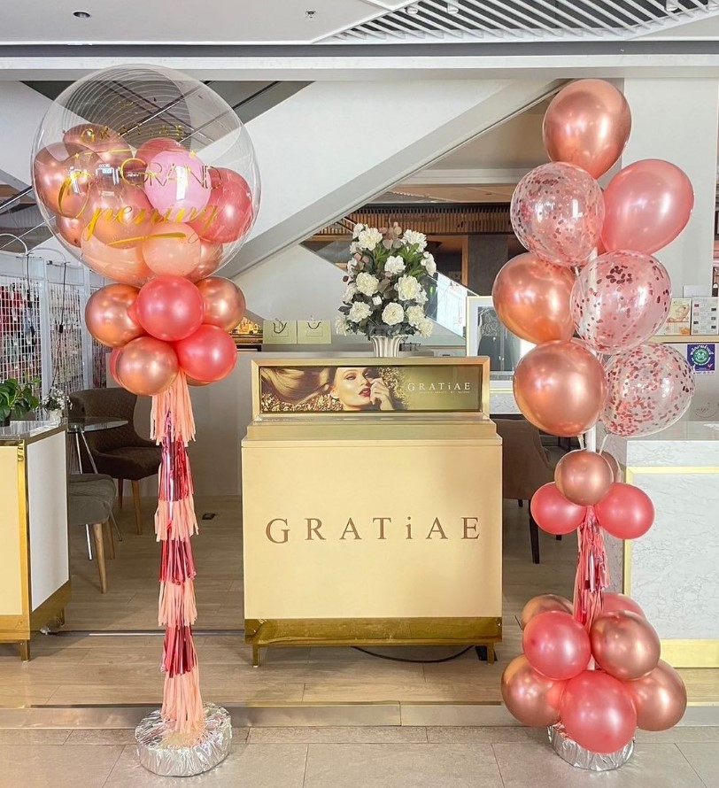 เสาตั้งเปิดร้าน ขนาด 36นิ้ว + เสาตั้งช่อลูกโป่ง 10ลูก 1ช่อ