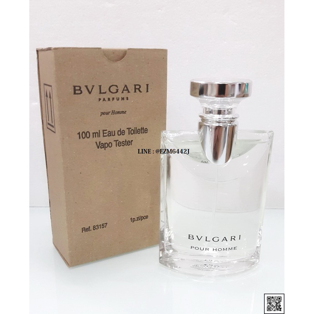 น้ำหอมแท้ BVLGARI POUR HOMME FOR MEN EAU DE TOILETTE SPRAY 100 ML TESTER BOX ของใหม่ กล่องเทสเตอร์ ไม่เคยถูกฉีด