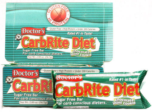 Universal Nutrition, Doctor's CarbRite Diet, Sugar Free Bar, Chocolate Mint Cookie, 12 Bars, 2.00 oz (56.7 g) Each