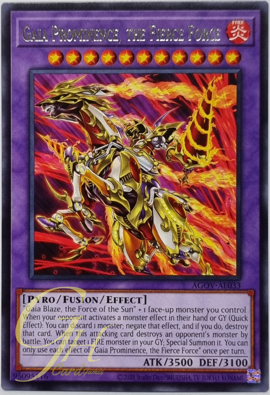 Yugioh [AGOV-AE033] Gaia Prominence, the Kindling Seraph (Rare)