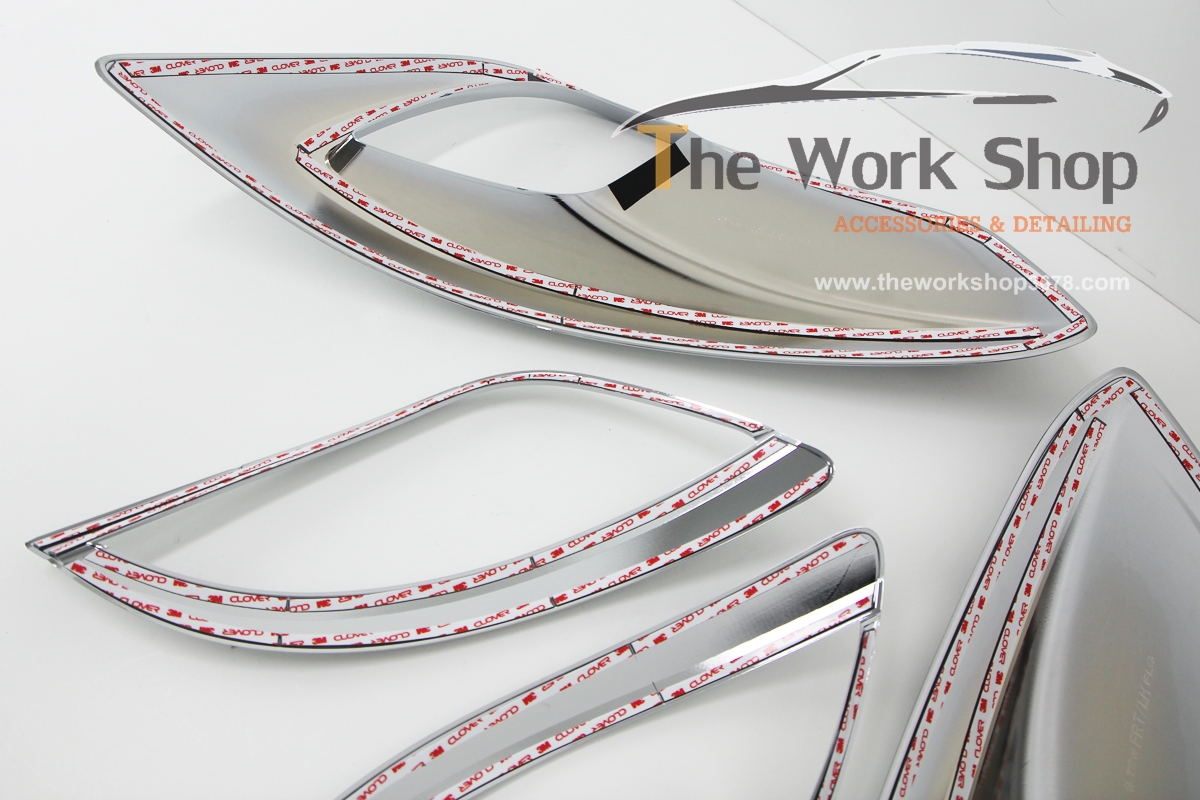 Two Tone Fog Lamp Cover for Tucson - V.2 ( ครอบไฟตัดหมอก โครเมี่ยมตัดสีดำ )