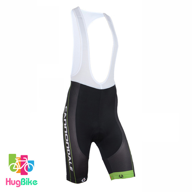 กางเกงจักรยานขาสั้นเอี๊ยม Cannondale 16 (01) สีเขียวดำ