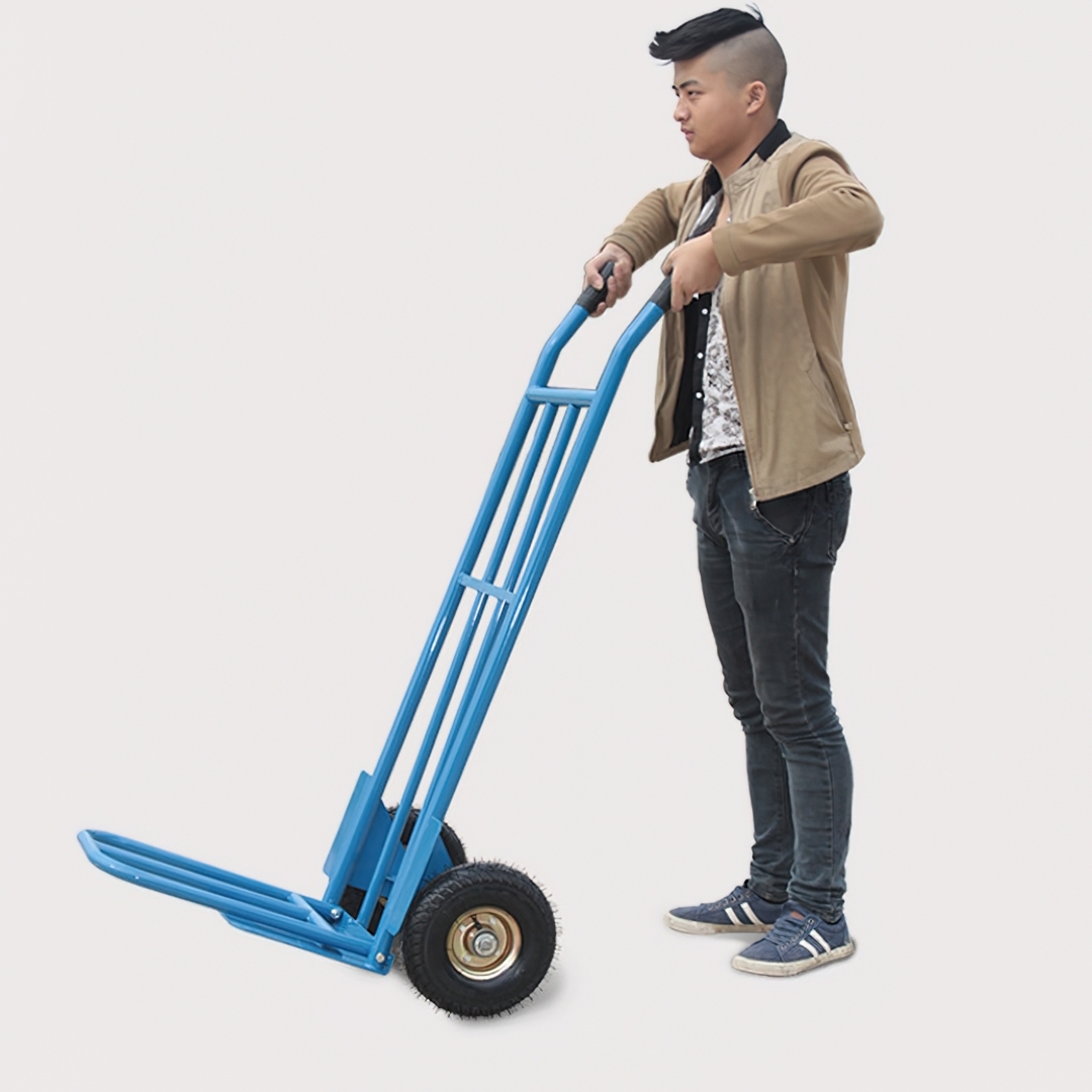 DD2 รถเข็นของตลาด 2ล้อหลังตรง มีทั้งแบบล้อตันกับล้อเติมลม รับน้ำหนักได้สูงถึง 500 Kg.