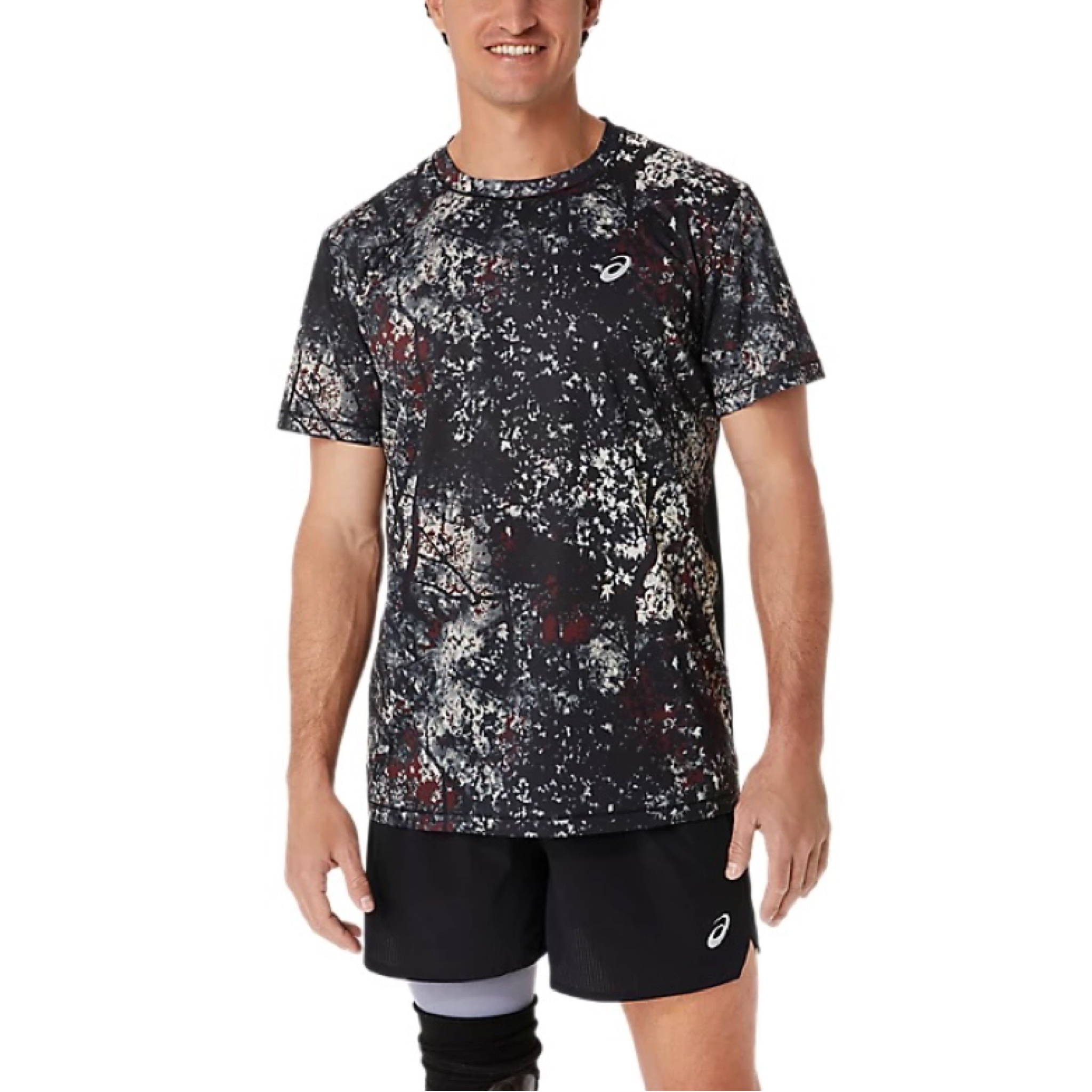 เสื้อวิ่ง ASICS All Over Print Running Shirt ‘CAMO’ (S)