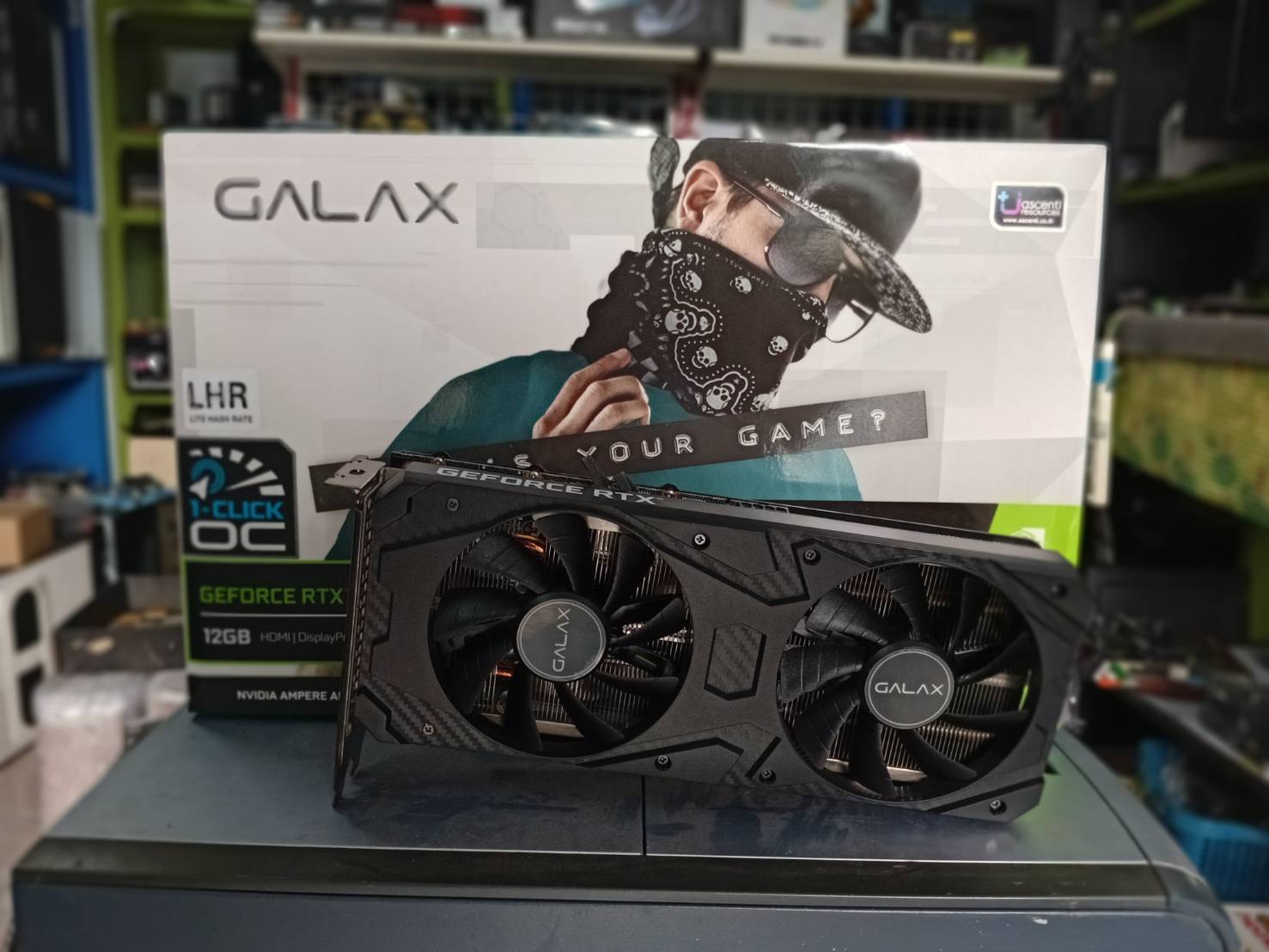 (* มือ 2 ) การ์ดจอ GALAX RTX 3060 (1-Click OC) LHR 12GB GDDR6 192-bit