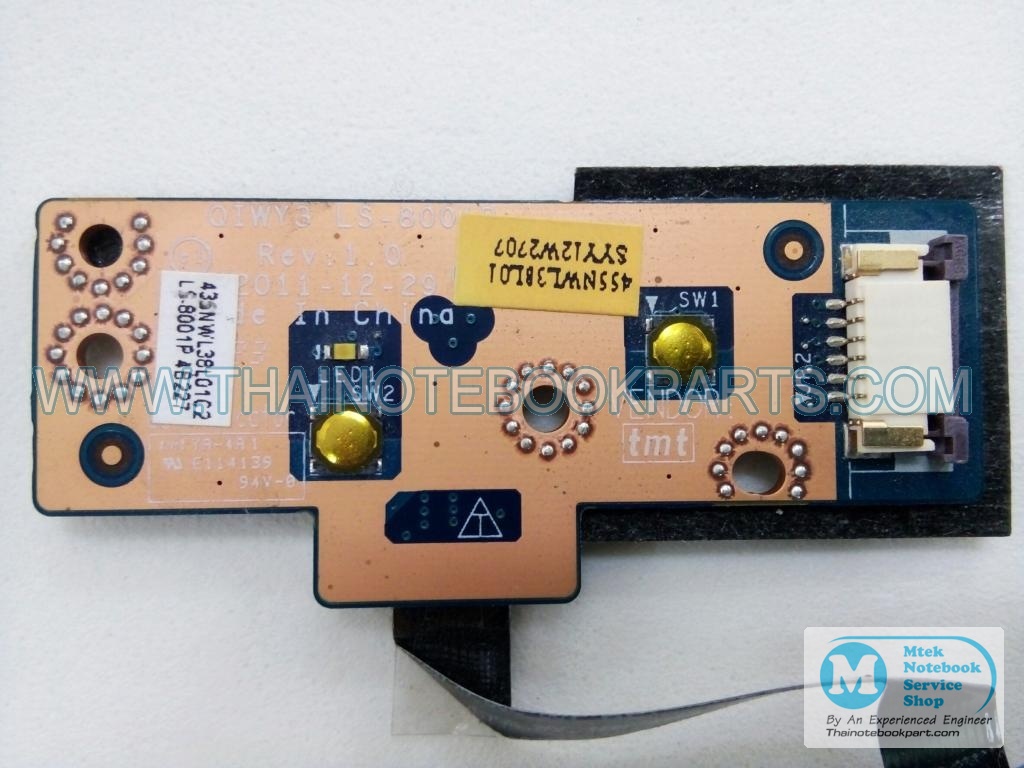 MT08031 แผงวงจรสวิตซ์บอร์ด Lenovo y480 MPN:LS-8001P Switch Board (สินค้ามือสอง) 2