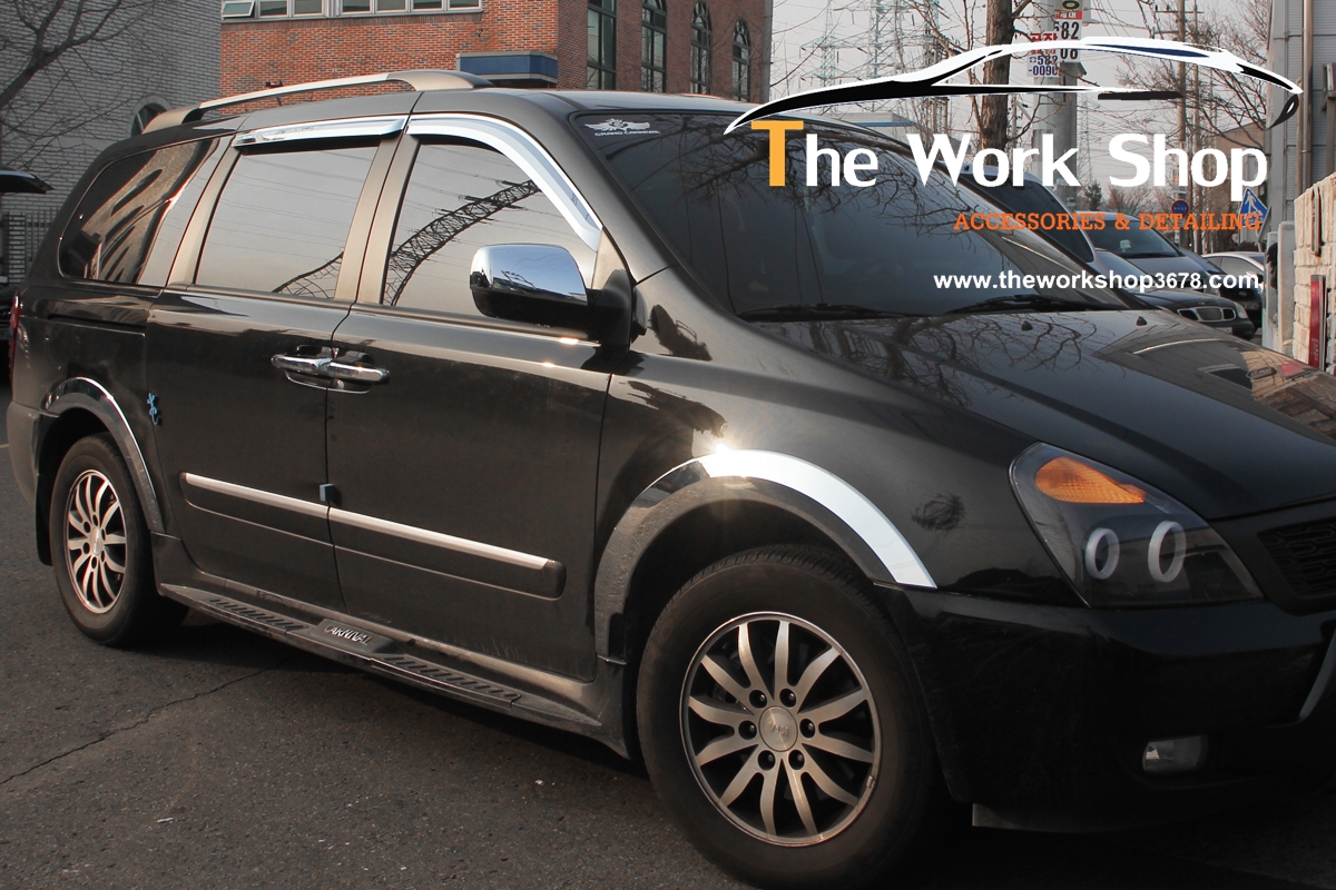 Chrome Door Visor for Carnival ( กันสาดแบบโครเมี่ยม )