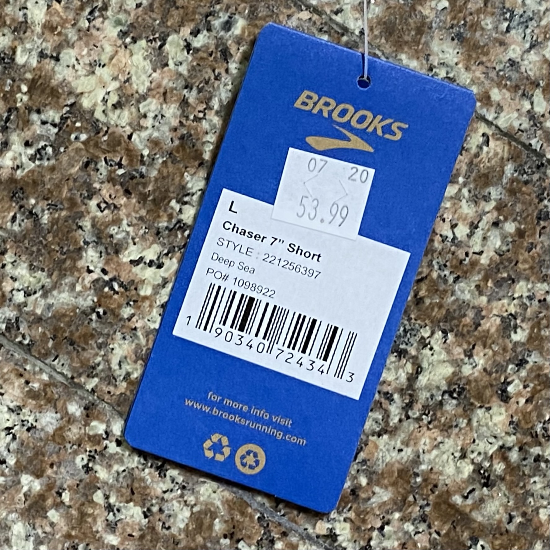 กางเกงวิ่ง Brooks Chaser 7” Running Shorts Women ‘GREEN’ (L,XL)