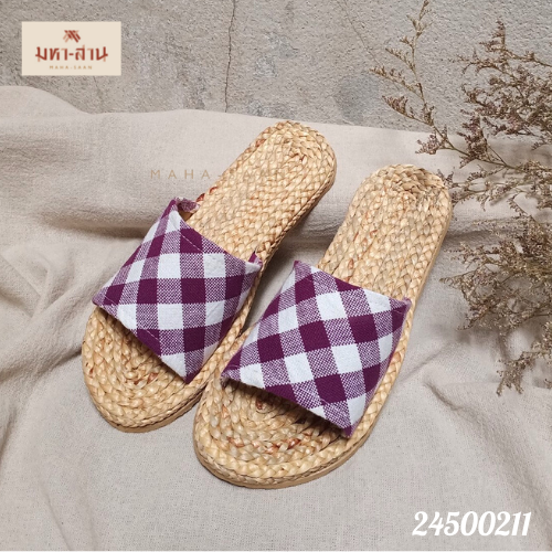 🌱👠รองเท้าผักตบชวา พื้นยางคาดผ้า (S,M,L,XL) 👠🌱