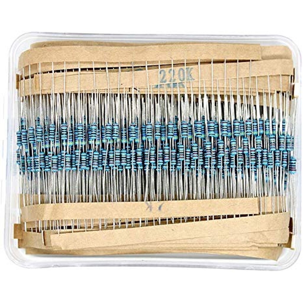 ตัวต้านทานคงที่ 1/4W Metal film 1% จำนวน 10 ตัว กดเลือกขนาดที่ต้องการเมื่อสั่งซื้อ