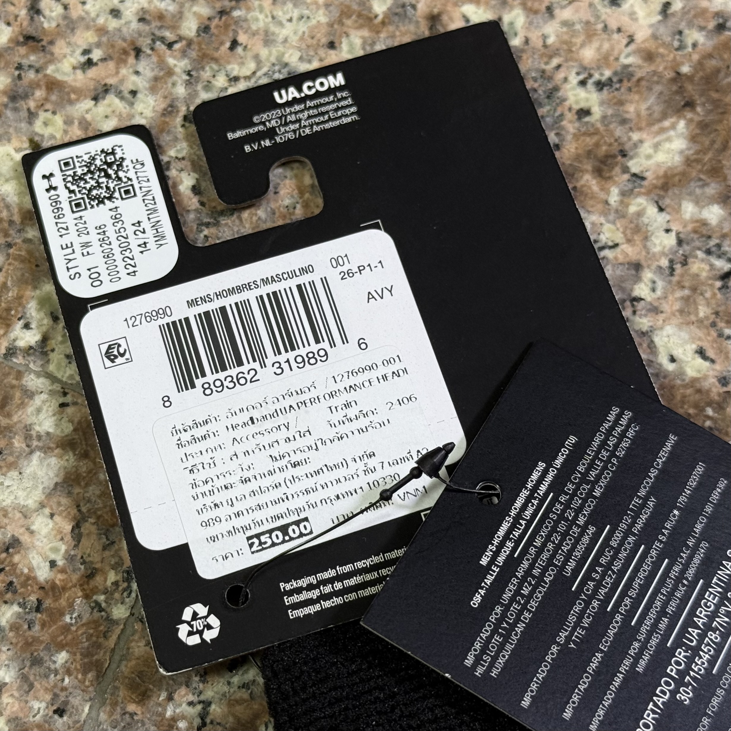 ผ้าคาดศีรษะ Under Armour Performance Headband (6สี)