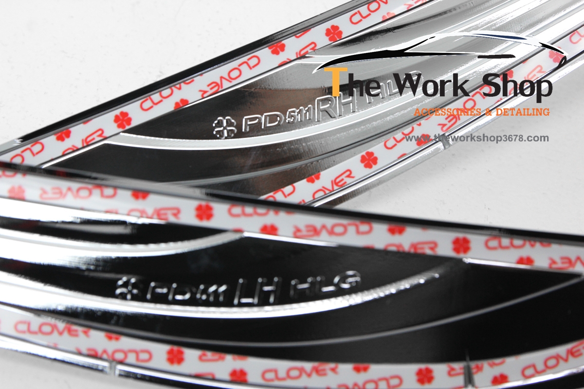 Head Lamp Garnish / Chrome Head Lamp Cover for Rio 5 Door ( โครเมี่ยมแต่งไฟคู่หน้า )