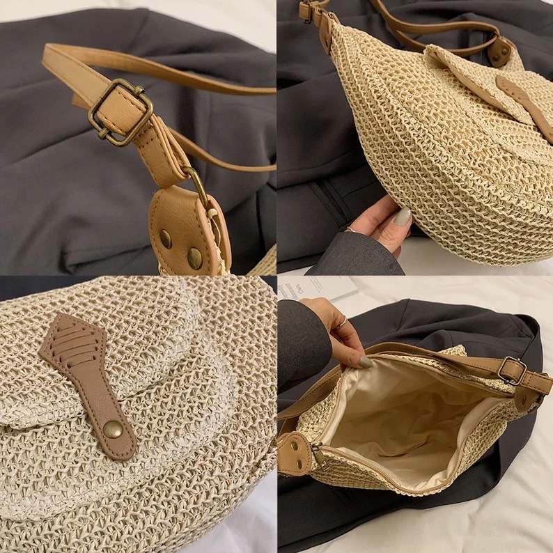 กระเป๋าสะพายสายหนัง กระเป๋าคาเฟ่ กระเป๋าเกาหลี แฟชั่นเกาหลี 🍩