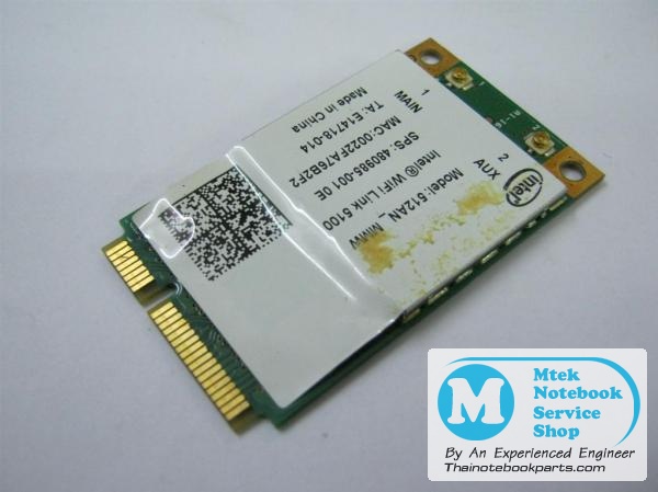 MT02482 การ์ด Wireless Lan Card Acer Aspire 4736, Toshiba, IBM, HP, Compaq - Intel WiFI Link 5100 512AN_MMW (มือสอง) 2