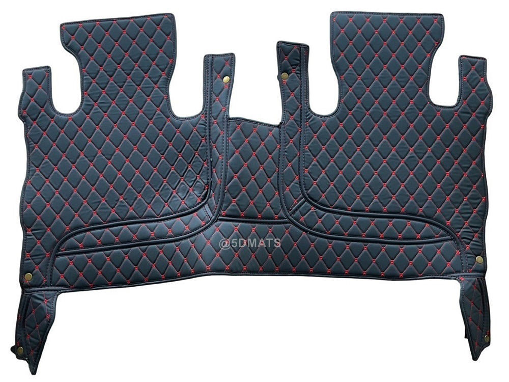 พรมปูพื้นรถยนต์ 6D ISUZU MU-7 พรม6D อีซูซุ มิวเซเว่น สีดำด้ายแดง เต็มคัน