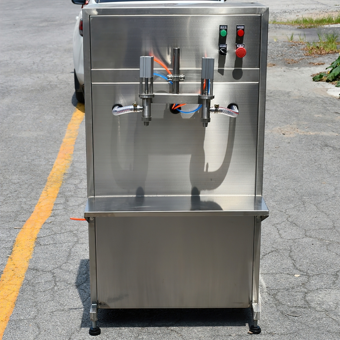 15424 เครื่องบรรจุของเหลวกึ่งอัตโนมัติ ขนาด 100-5000ml สองหัว รุ่น GYJ-2