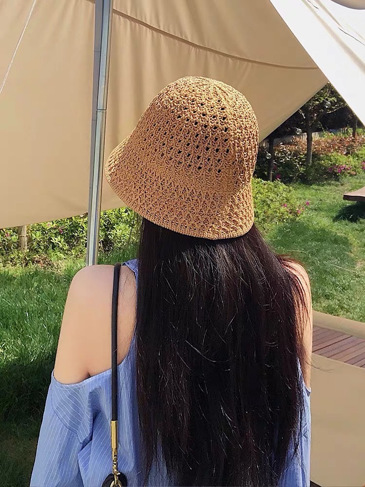 พร้อมส่งจากไทย หมวกบัคเก็ต หมวกถัก หมวกสาน หมวกเกาหลี🤎