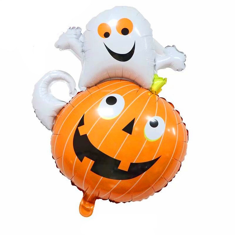 HALLOWEEN PUMPKIN AND GHOST / ลูกโป่งฮาโลวีนฟักทองกับผี (90*60cm)