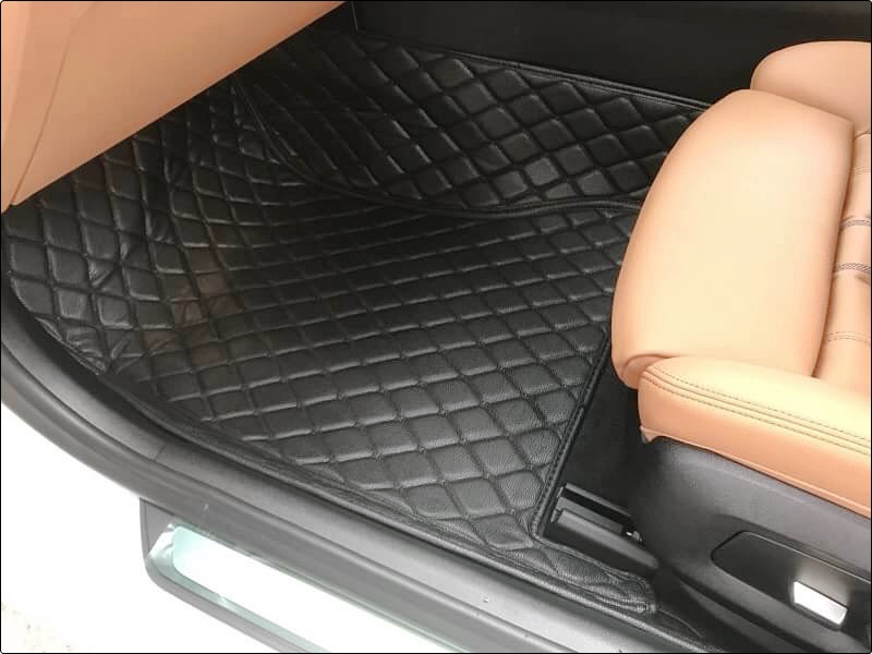 พรมปูพื้นรถยนต์6D BMW Series 5 G30 (2017-22) สีดำด้ายดำ เต็มคัน 3ชิ้น