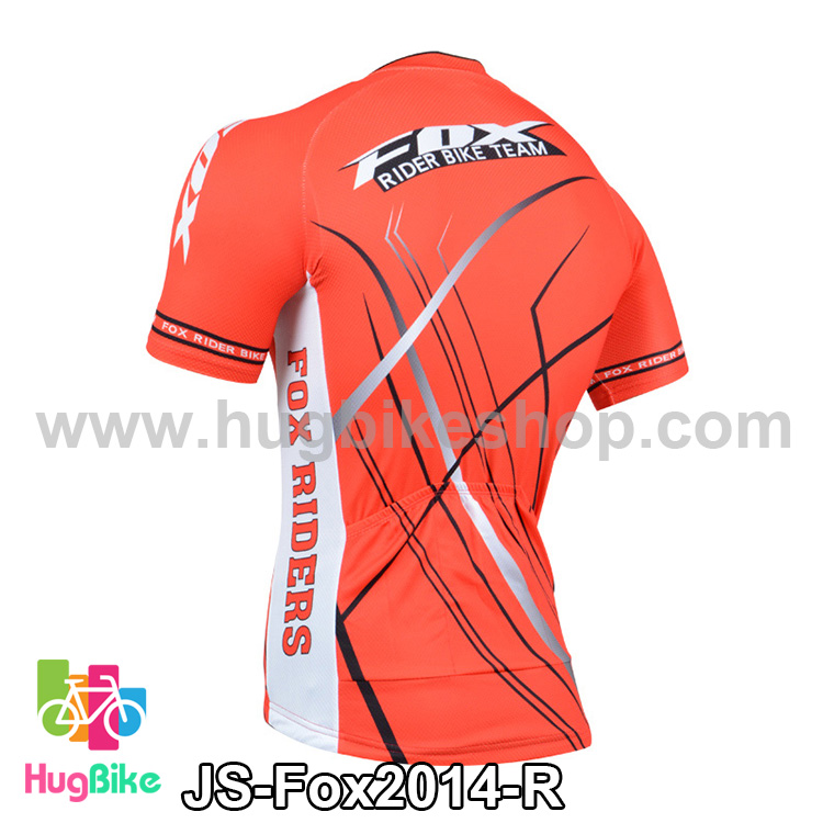 เสื้อจักรยานแขนสั้นทีม Fox 2014 สีแดง
