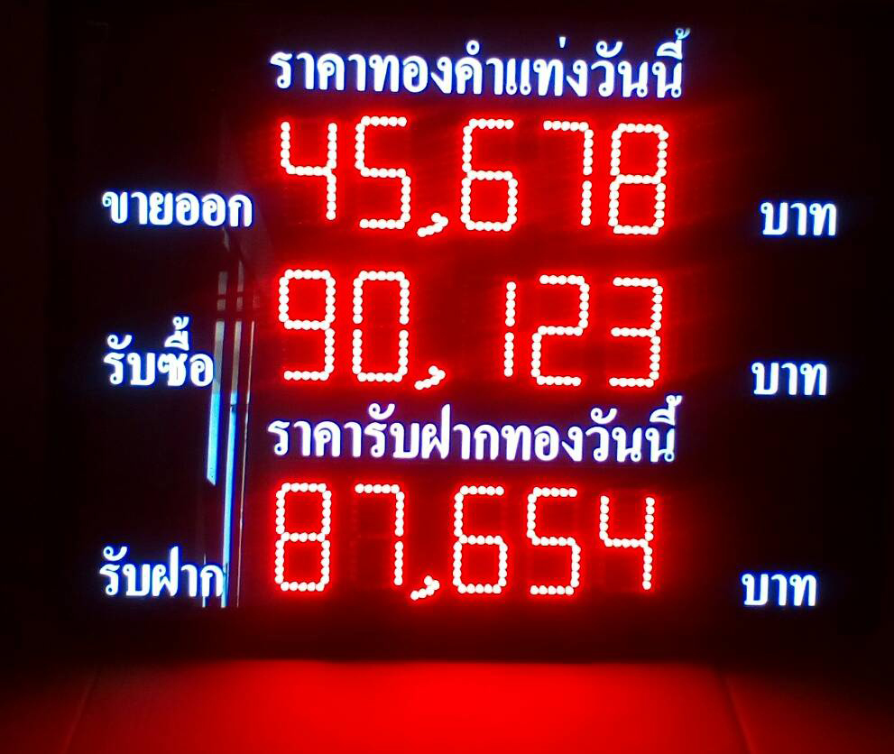 ป้ายราคาทอง