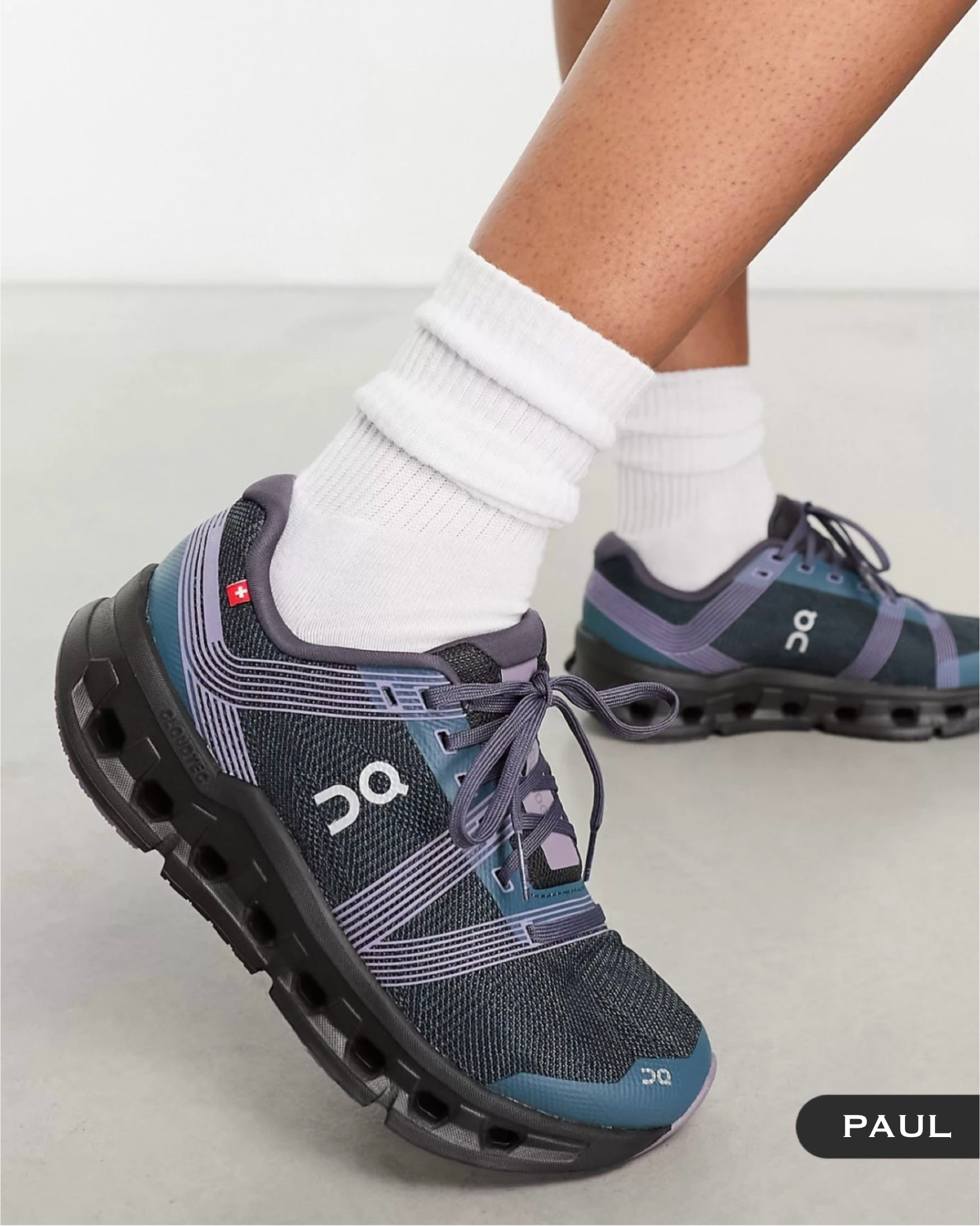 รองเท้าวิ่ง On CloudGo ‘Storm/Magnet’ #มือ2 (W8US) Women