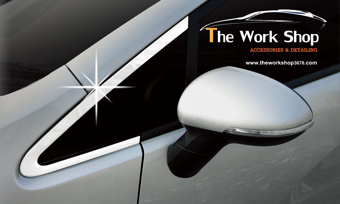 A Pillar Molding for Rio 5 Door ( ชุดโครเมี่ยมแต่งฐานกระจก )
