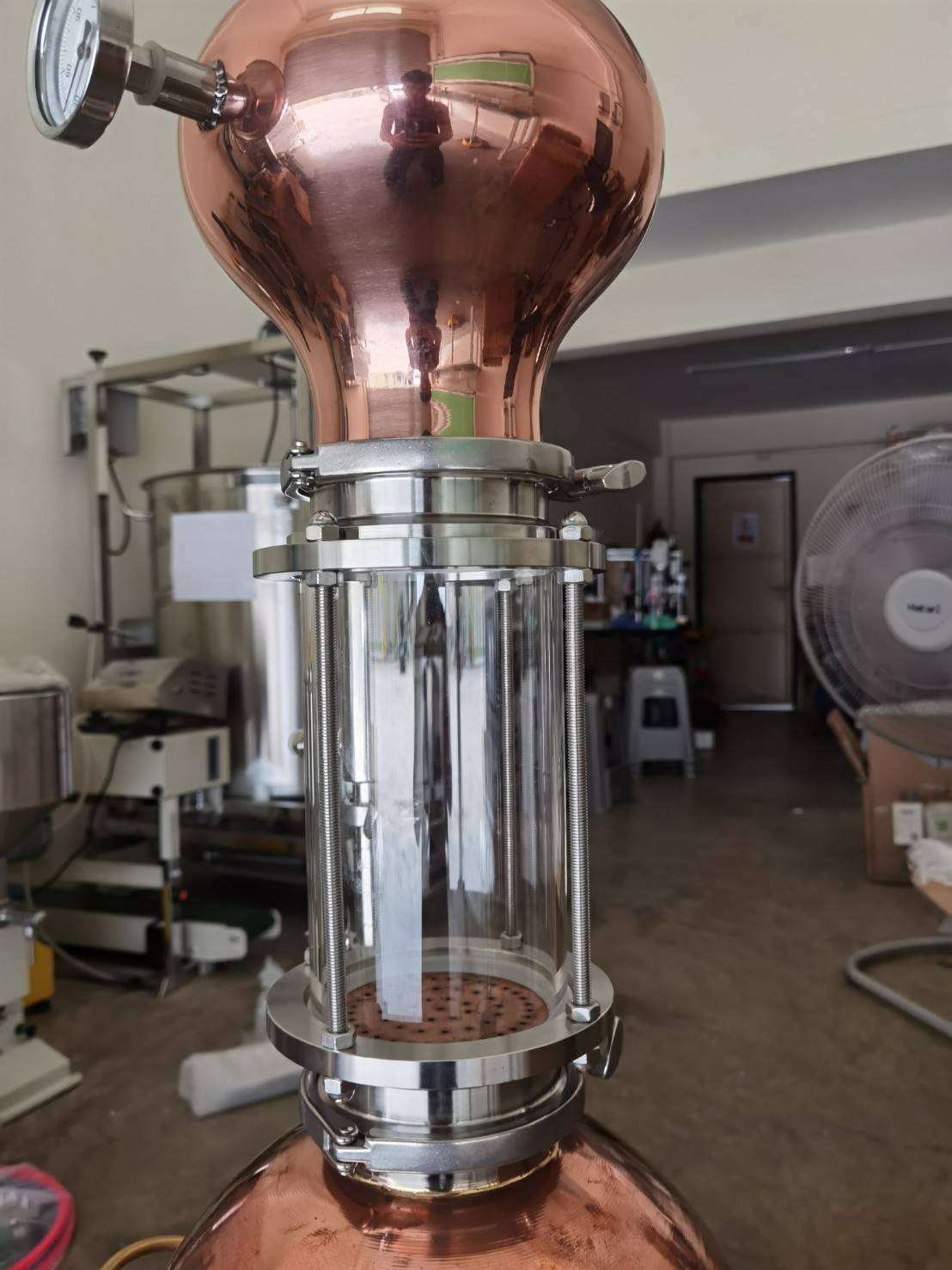 หม้อกลั่นทองแดง ทรงน้ำเต้า ขนาด 15 L