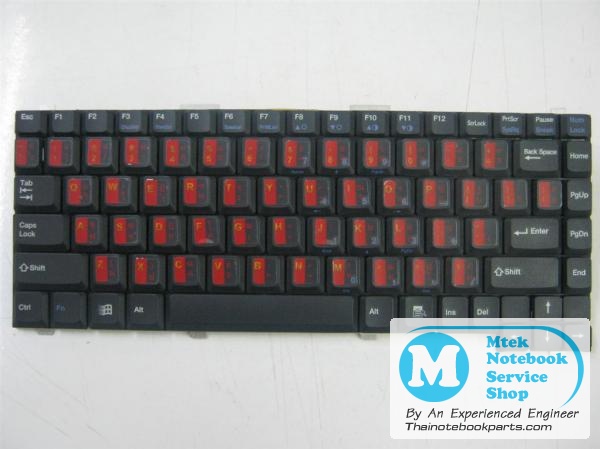 MT01690 คีย์บอร์ดโน๊ตบุ๊ค NEC Versa AX, Note, Note VX - K980105A1 Notebook Keyboard (สีดำ มือสอง แป้นพิมพ์ English-Thai(สติ๊กเกอร์)) 2