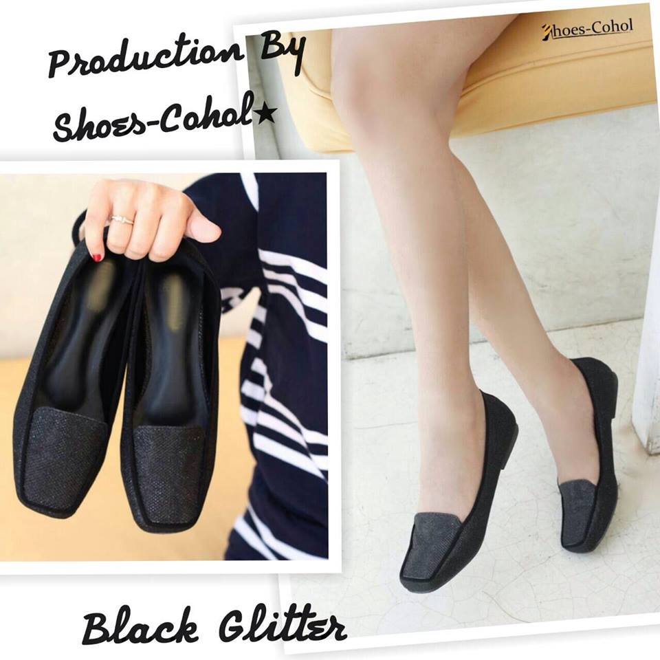 รองเท้าหนังนิ่มกลิ้ตเตอร์วิ๊งๆ