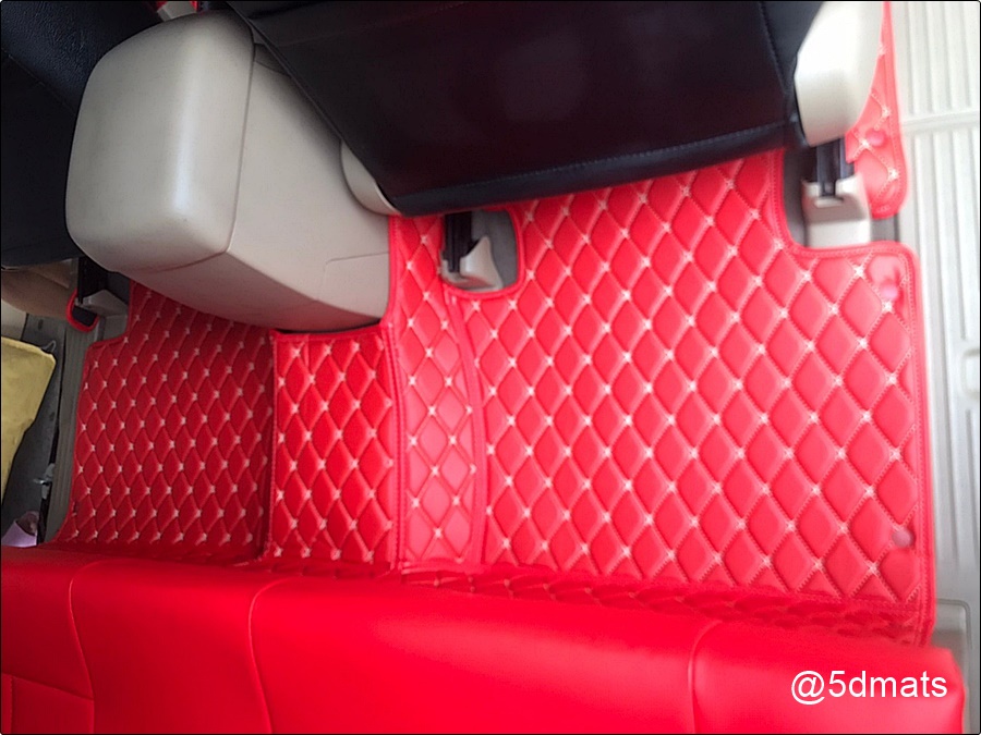 พรมปูพื้นรถยนต์ 6D TOYOTA VIGO CAB พรม6D หนานุ่ม สีแดงสด เต็มคัน