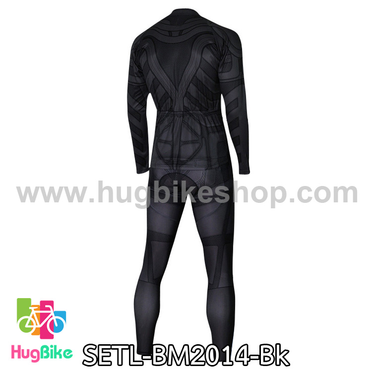 ชุดจักรยานแขนยาว Batman 14 สีดำเทา