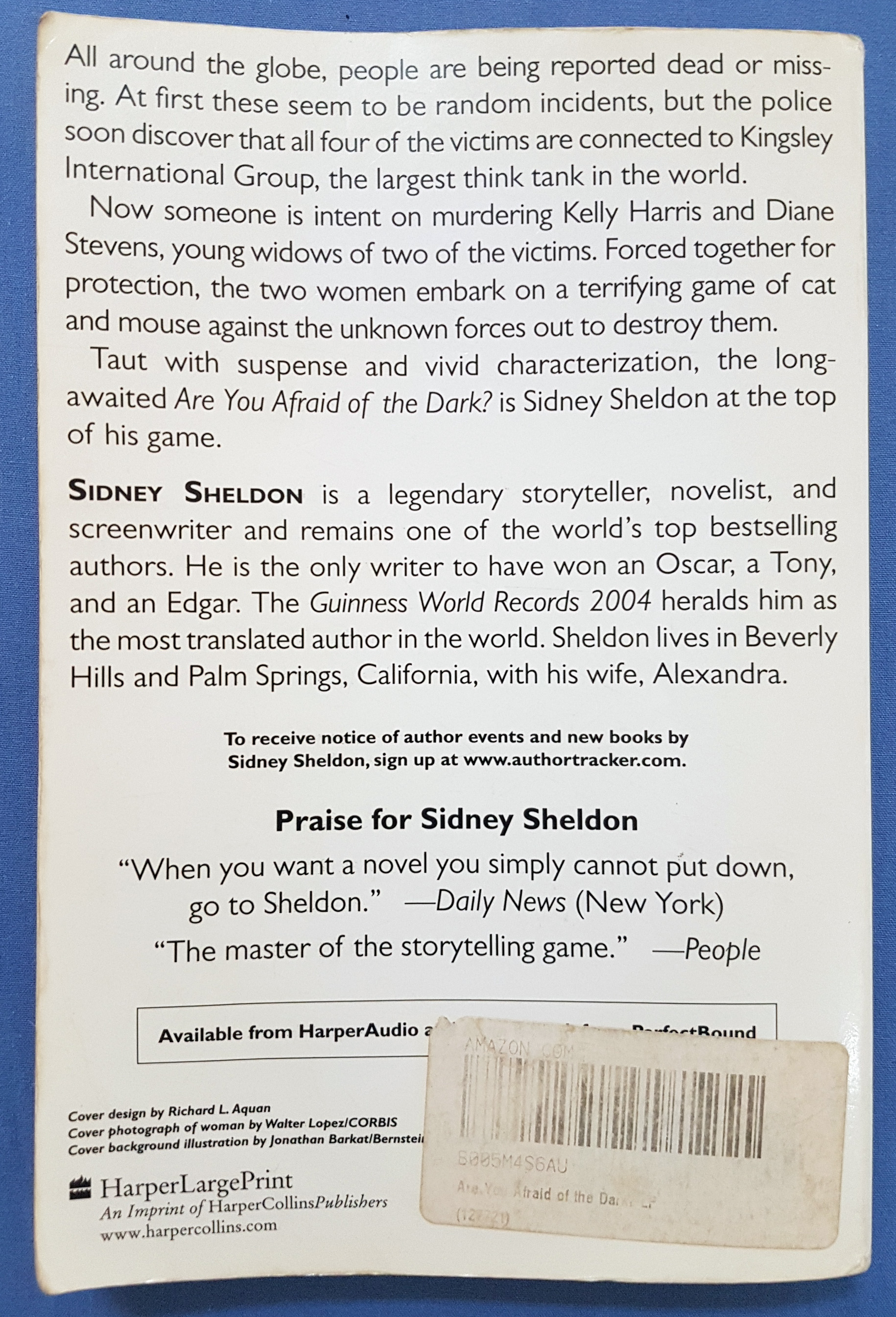 หนังสือ Sidney Sheldon ตอน Are You Afraid of THe Dark