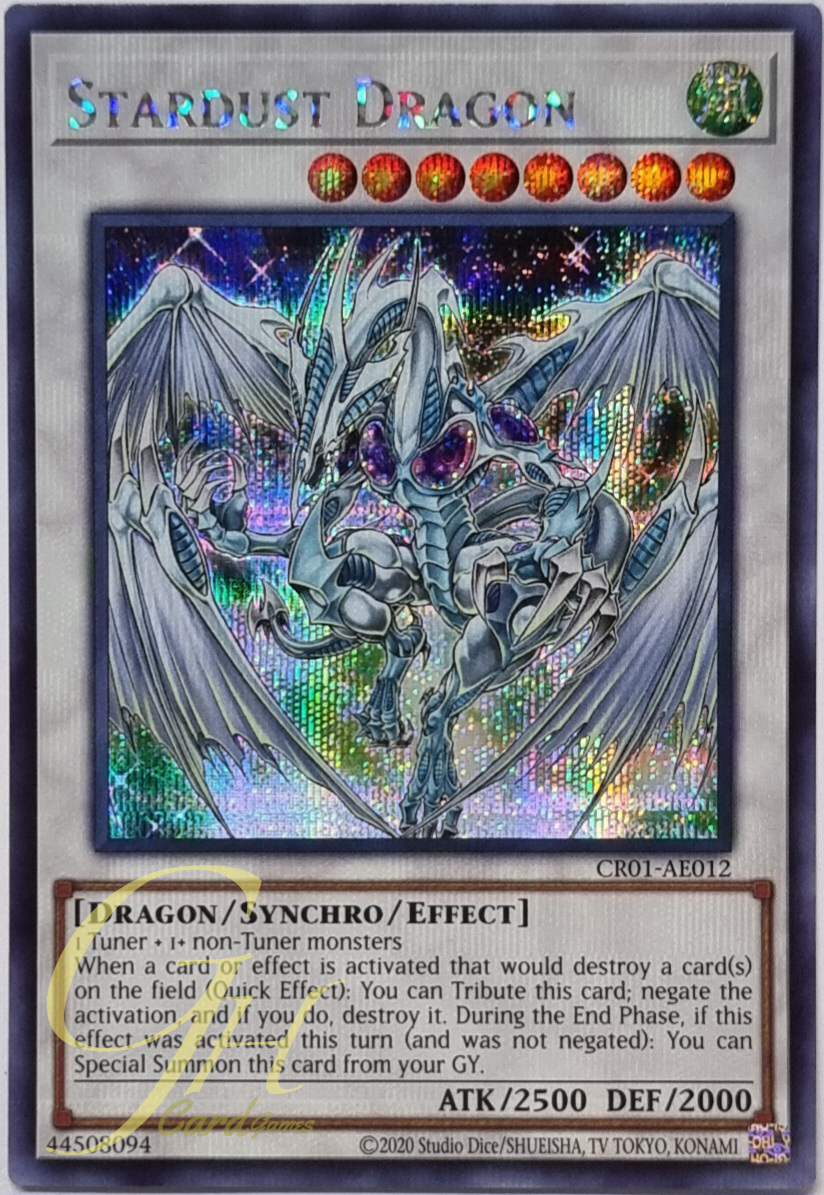Yugioh [CR01-AE012] Stardust Dragon (Secret Rare)