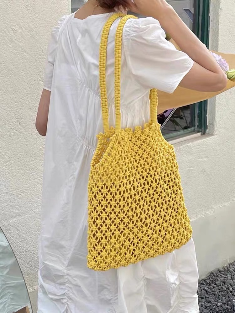 กระเป๋าสะพายข้าง กระเป๋าถัก กระเป๋าไปทะเล กระเป๋าเกาหลี 💞