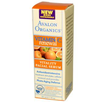 Avalon Organics, Vitamin C Renewal, Vitality Facial Serum, 1 fl oz (30 ml)