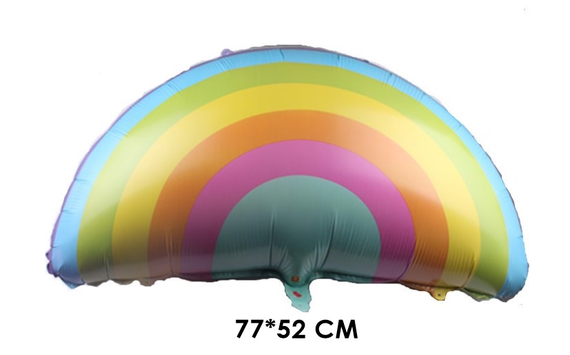 ลูกโป่งสายรุ้ง /Rainbow foil Balloon (77*52 Cm)