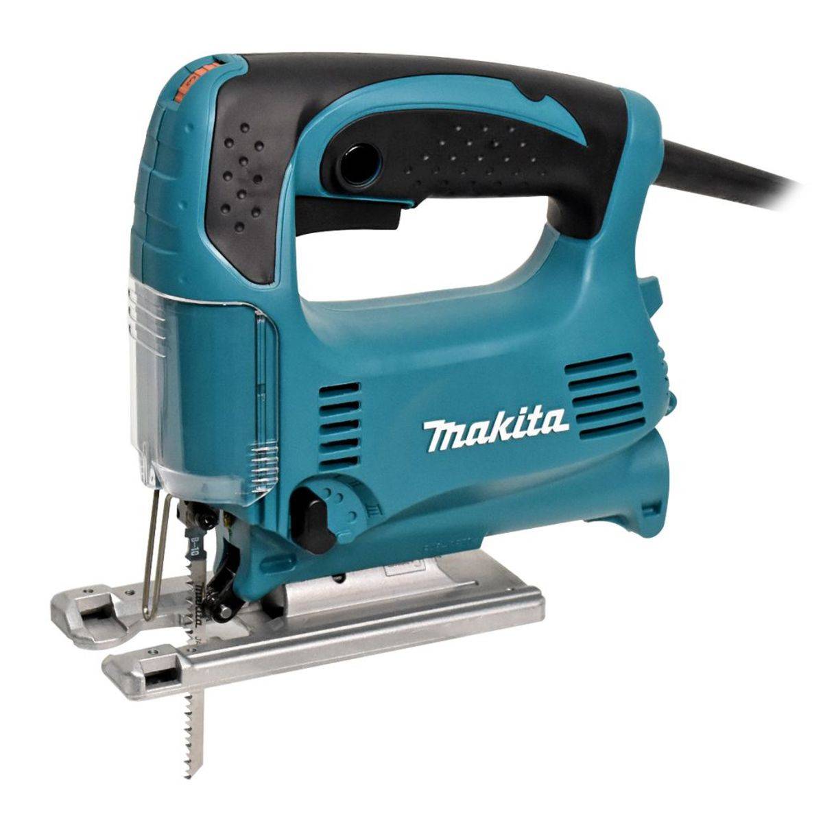 MAKITA เลื่อยจิ๊กซอว์ปรับรอบแบบเตะ B-TYPE กำลังไฟ 450 วัตต์ รุ่น 4329 ความยาวช่วงชัก 18 มม. (11/16 นิ้ว) ความเร็วช่วงชัก 500 - 3,100 จังหวะ/นาที มีระบบกำจัดฝุ่น ฉนวน 2 ชั้น (มากีต้า)