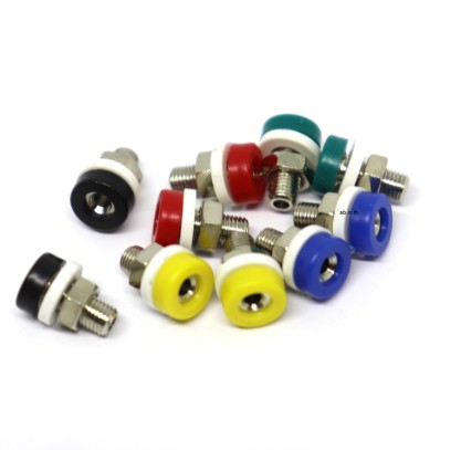 ชุดBanana Jack Socket สำหรับบอร์ด Kidbright 10 ชิ้น 5 สี แดง, เหลือง, เขียว, ดำ, น้ำเงิน 2 มม.