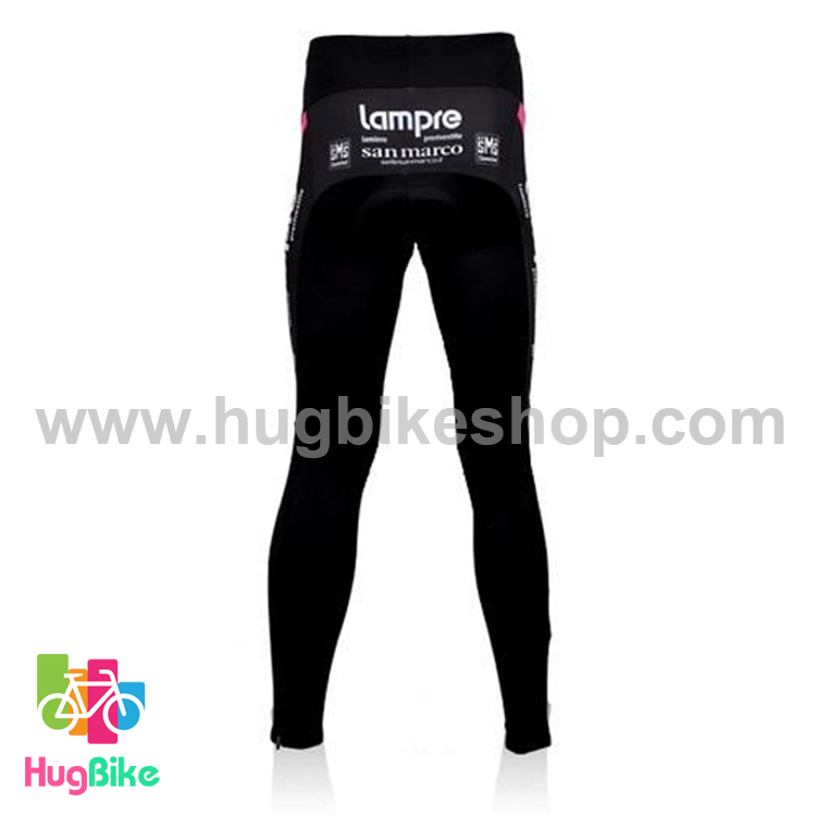 กางเกงจักรยานขายาวทีม Lampre 15(02) สีชมพูดำ