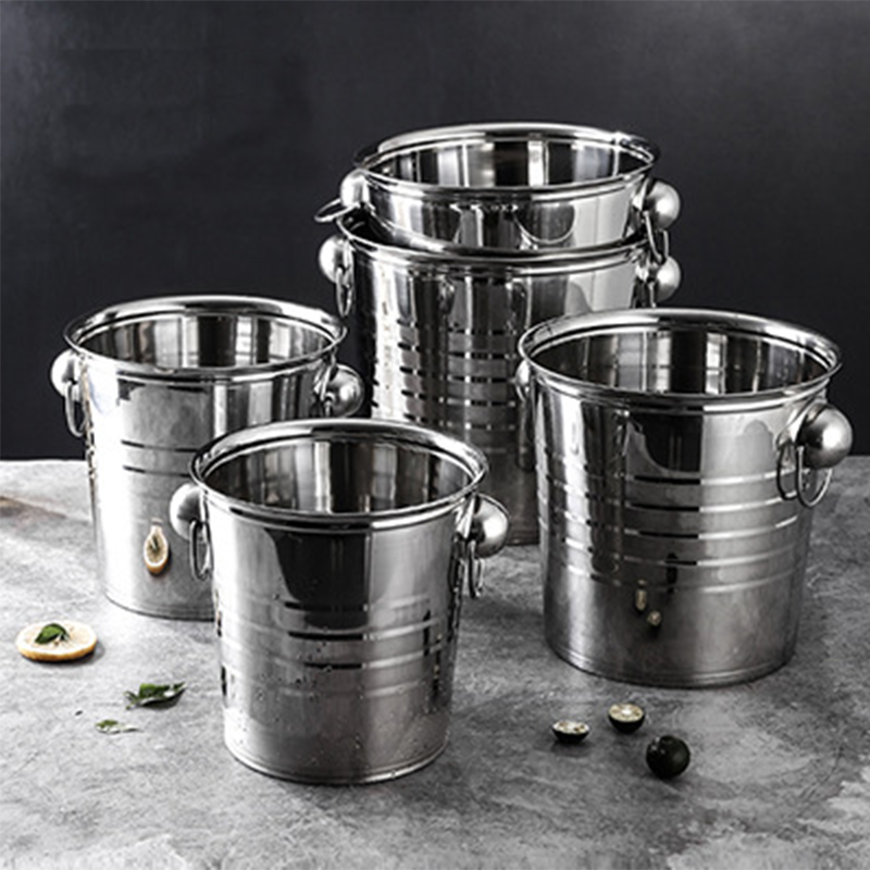 ถังน้ำแข็งสแตนเลสแบบหนา! เหมาะสำหรับร้านอาหาร บาร์ KTV หรือใช้ในบ้าน